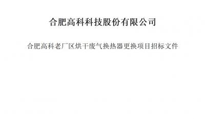 老子有钱lzyq88烘干废气换热器替换项目招标文件